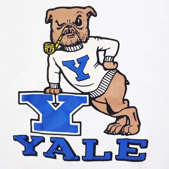 Yale University Vintage Sweatshirt Crewneck Bulldog Raised Spellout Made USA XL - Picture 5 of 14